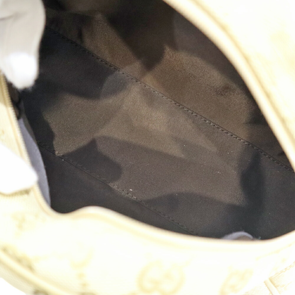 Gucci One Handle GG Canvas Handbag Beige Yellow - Picture 9 of 10